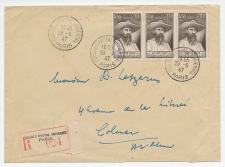 Registered cover / Postmark France 1947