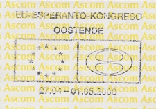 Meter cut / Postmark Belgium 2000