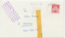 Damaged mail cover Germany 1970