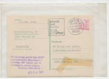 Damaged mail card Germany 1981