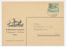 Illustrated card Switzerland 1953