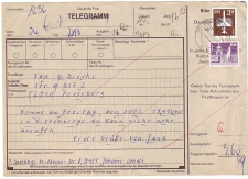 Telegram Germany / DDR 1990