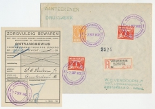 Registered cover / Label Netherlands 1932
