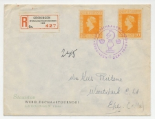 Registered cover / Label Netherlands 1946