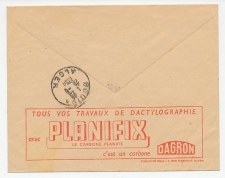 Postal cheque cover Algeria 1954