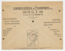 Postal cheque cover France 1937