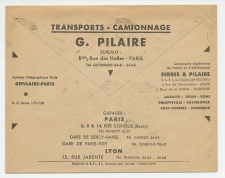 Postal cheque cover France 1937