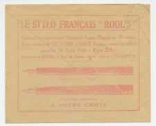 Postal cheque cover France 1927