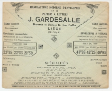 Postal cheque cover Belgium 1928