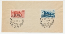 Piece of paper / Postmark Germany / Saar 1950