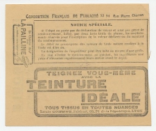 Advertising Receipt Registered Letter  France 1929