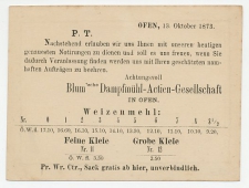 Postal stationery Hungary 1873