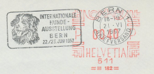 Postmark cut Switzerland 1957