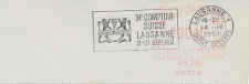 Postmark cut Switzerland 1953