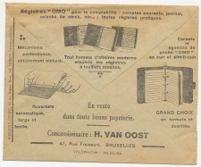 Postal cheque cover Belgium 1932