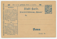 Local mail stationery Bonn ( 1896 )