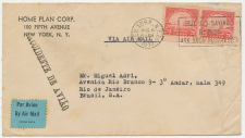 Crash mail cover USA - Brazil 1939