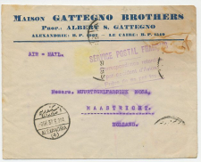 Crash mail cover Egypt - Netherlands 1937