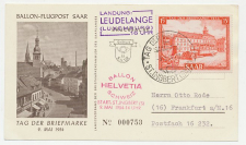 Card / Postmark Saar / Germany 1954