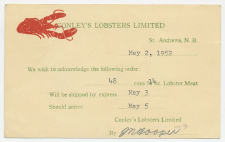 Uprated Postal stationery Canada 1952 - Privately printed