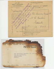 Crash mail cover Netherlands - France 1937