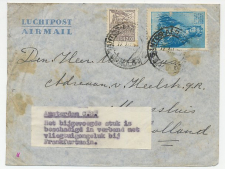 Crash mail cover  Brazil - Netherlands 1952