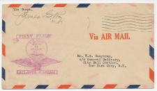 Crash mail cover  USA 1929
