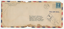 Crash mail cover USA 1932