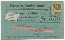 Card / Postmark Switzerland 1920