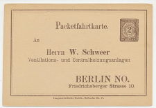 Local mail stationery Berlin 188. - Packetfahrkarte