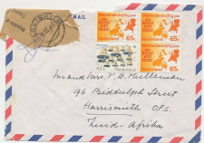 Damaged mail  cover Netherlands - South Africa 1982