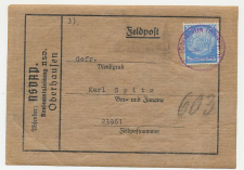 Packet label Oberhausen - Feldpost Germany WWII