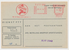 Postage due meter card Netherlands 1974