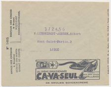 Postal cheque cover Belgium ( 1936 )