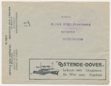 Postal cheque cover Belgium ( 1937 )