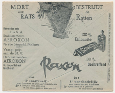 Postal cheque cover Belgium 1936