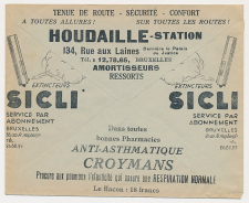Postal cheque cover Belgium 1935