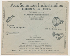 Postal cheque cover Belgium 1937