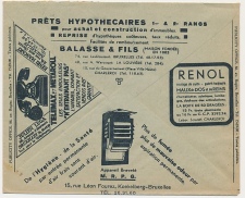 Postal cheque cover Belgium 1938