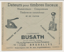 Postal cheque cover Belgium 1937