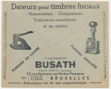 Postal cheque cover Belgium 1937