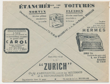 Postal cheque cover Belgium 1937