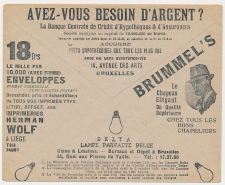 Postal cheque cover Belgium 1934
