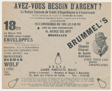 Postal cheque cover Belgium 1934