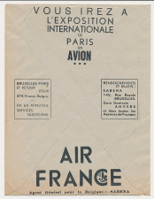 Postal cheque cover Belgium 1937