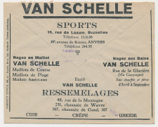 Postal cheque cover Belgium 1932