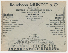 Postal cheque cover Belgium 1937