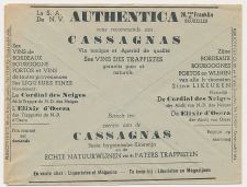 Postal cheque cover Belgium 1936
