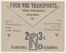 Postal cheque cover Belgium 1934