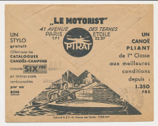 Postal cheque cover France 1937 ( Content )